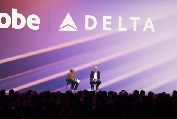 Adobe CEO Shantanu Narayen and Delta's Ed Bastian